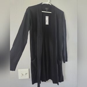 WORTHINGTON WOMANS LONG BLACK CARDIGAN SIZE MEDIUN BRAND NEW